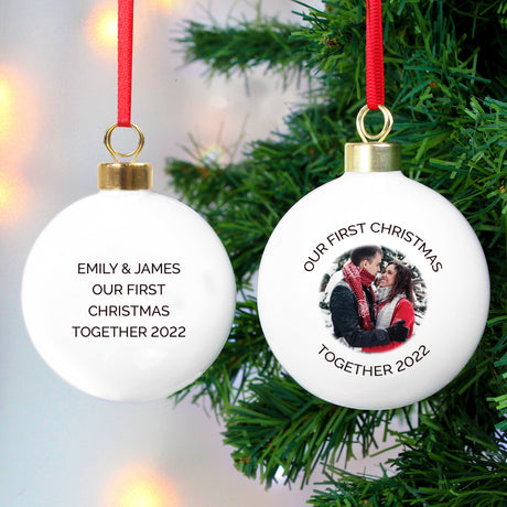 Personalised Photo Bauble: 1 - Christmas Baubles By Gift Moments