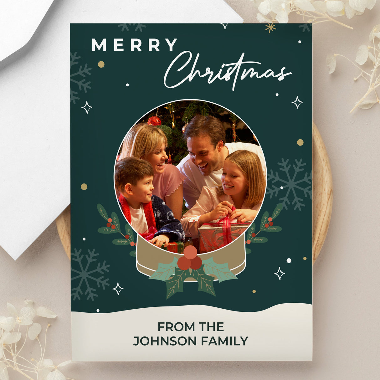 Personalised Photo Christmas Card: 1 - Greeting Cards By Gift Moments