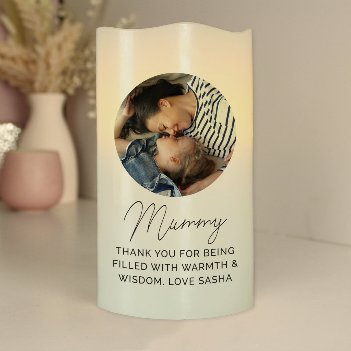 Personalised Photo LED Wax Candle: 8 - LED Lighting By Gift Moments