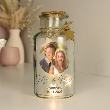 Personalised LED Glass Jar with Photo Upload: 3 - LED Lighting By Gift Moments