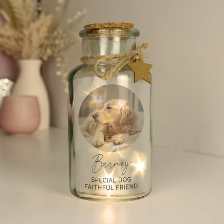 Personalised LED Glass Jar with Photo Upload: 7 - LED Lighting By Gift Moments