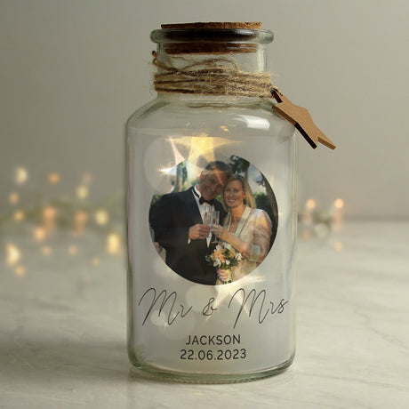 Personalised LED Glass Jar with Photo Upload: 5 - LED Lighting By Gift Moments