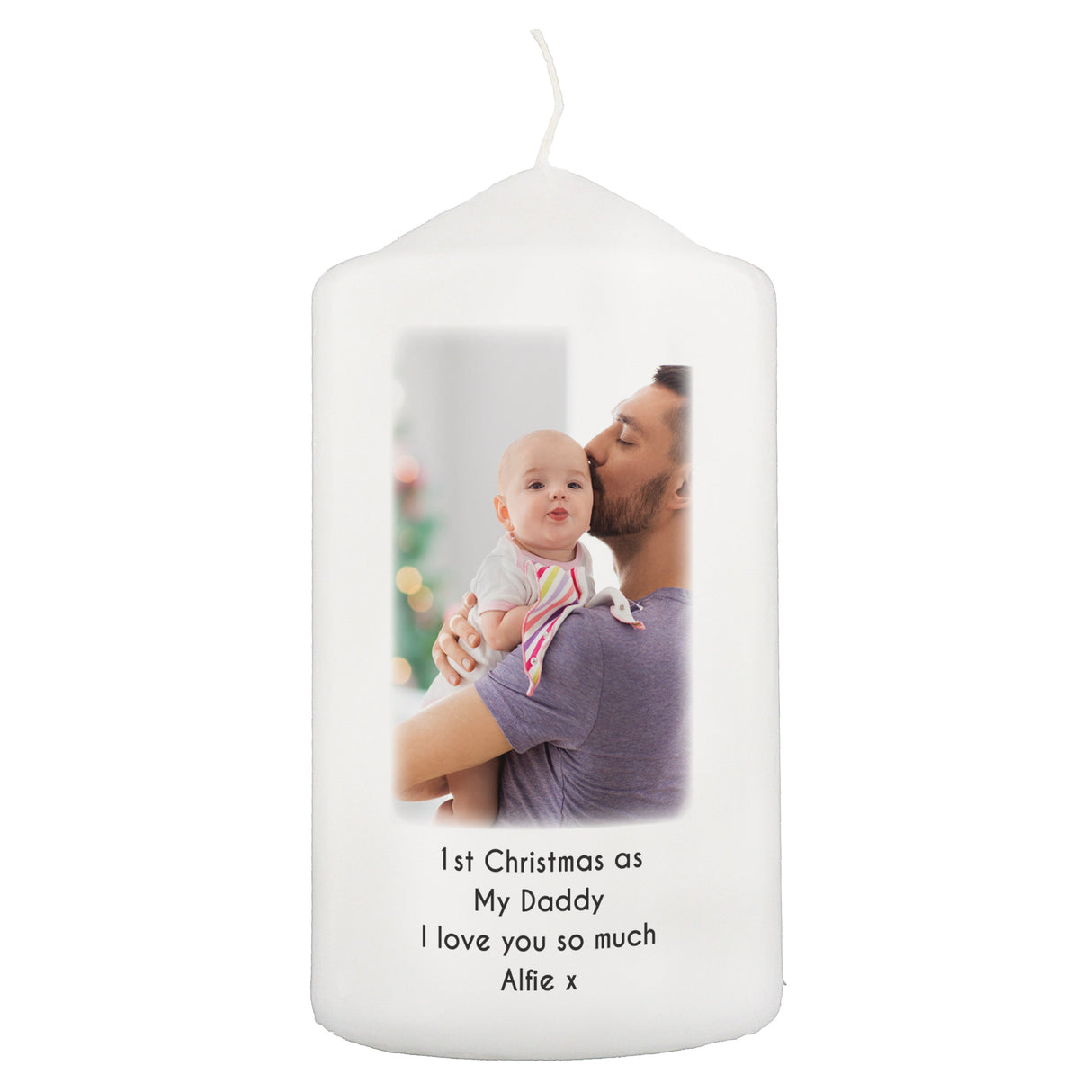 Personalised Photo Pillar Candle: 9 - Candles By Gift Moments