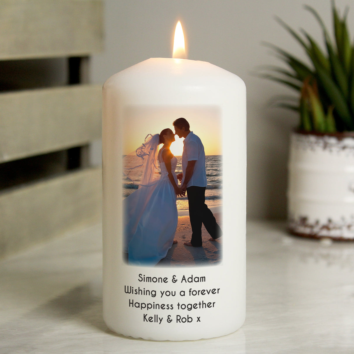 Personalised Photo Pillar Candle: 1 - Candles By Gift Moments