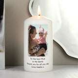 Personalised Photo Pillar Candle: 7 - Candles By Gift Moments