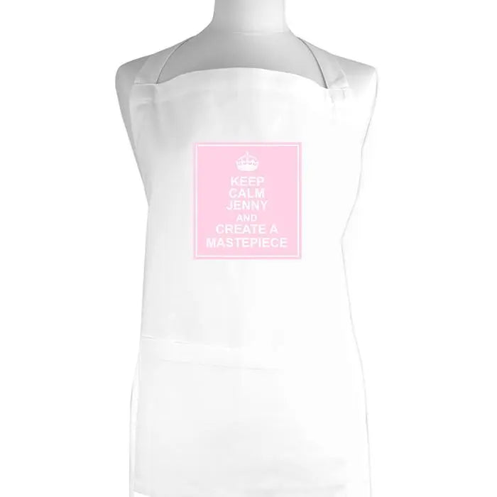 Personalised Pink 1st Class Cooking Apron: 3 - Aprons By Gift Moments