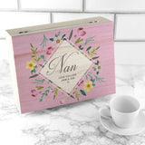 Personalised Pink Botanical Tea Gift Box: 6 - Tea Boxes By Gift Moments