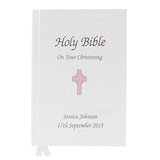 Personalised Pink Cross Holy Bible: 4 - Books By Gift Moments