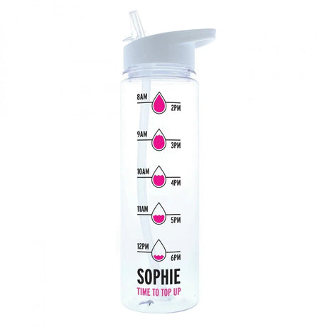 Personalised Pink Hydration Tracker Bottle: 4 - Water Bottles By Gift Moments