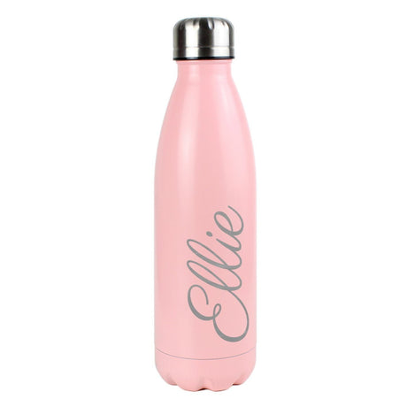 Personalised Pink Insulated Drinks Bottle 500ml: 5 - Water Bottles By Gift Moments