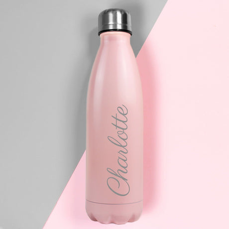 Personalised Pink Insulated Drinks Bottle 500ml: 4 - Water Bottles By Gift Moments