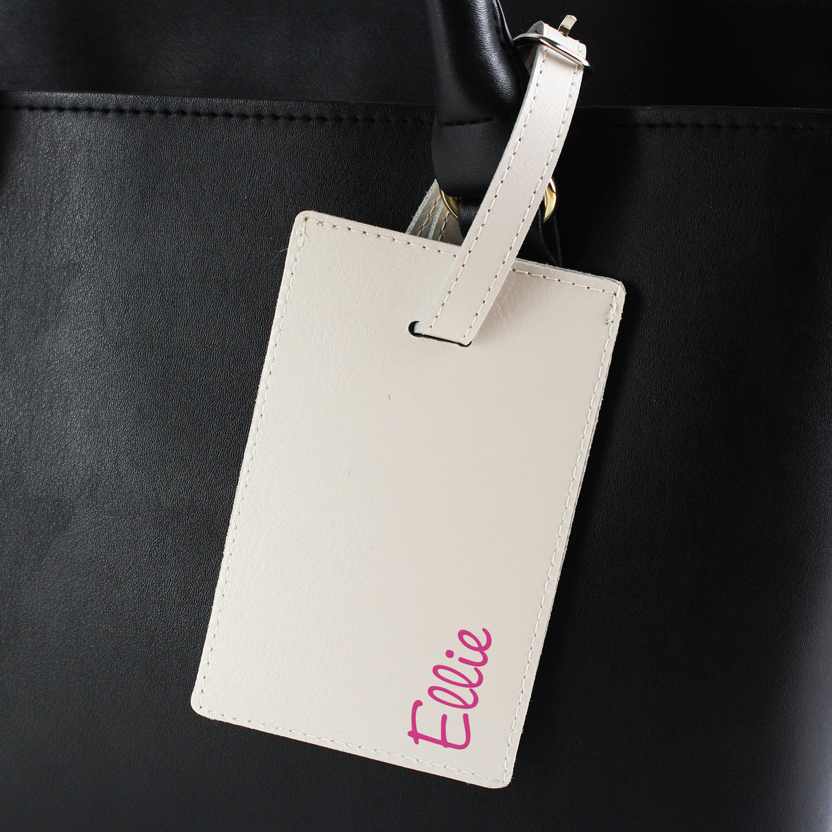 Personalised Pink Leather Luggage Tag: 1 - Luggage Tags By Gift Moments