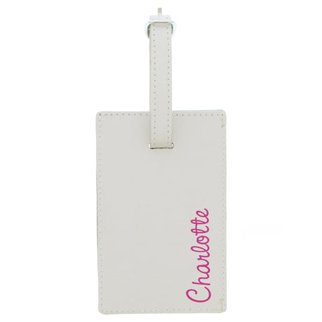 Personalised Pink Leather Luggage Tag: 2 - Luggage Tags By Gift Moments