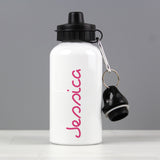 Personalised Pink Name Water Bottle: 1 - Kids Bottles By Gift Moments