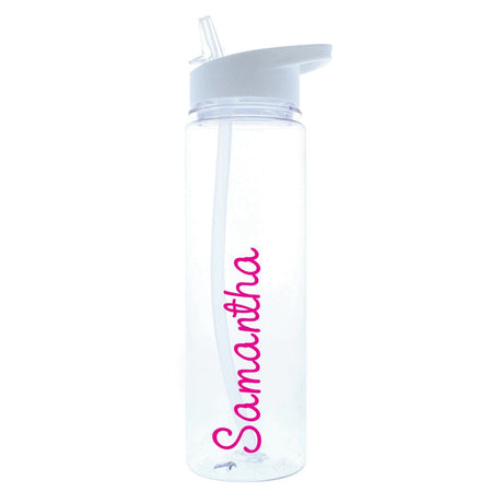 Personalised Pink Name Water Bottle 750ml: 3 - Water Bottles By Gift Moments