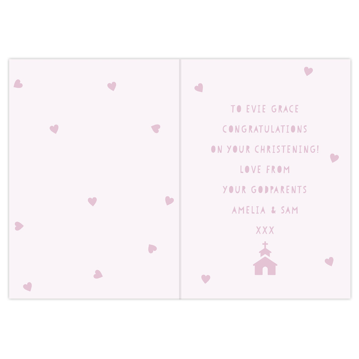 Personalised Pink Papercut Religious Occasion Card: 4 - Greeting Cards By Gift Moments