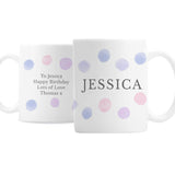 Personalised Pink Spot Mug: 4 - Mugs By Gift Moments