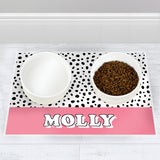 Personalised Pink Spots Dog Bowl Mat: 3 - Pet Products By Gift Moments