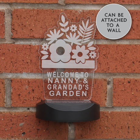 Personalised Outdoor Solar LED Light Pot: 5 - Solar Lights By Gift Moments