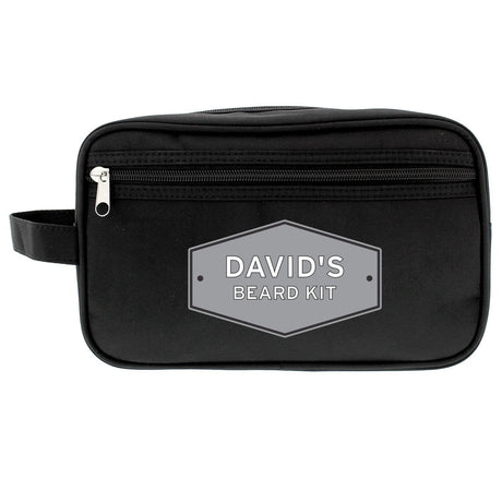 Personalised Black Toiletry Bag: 4 - Toiletry & Makeup Bags By Gift Moments