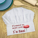 Personalised Pleased To Meat You Chef Hat: 2 - Chef Hats By Gift Moments