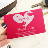 Personalised Pocket Hug Cerise Wallet Card: 5 - Wallet Cards By Gift Moments