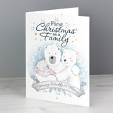 Personalised Polar Bear Family Christmas Card: 2 - Greeting Cards By Gift Moments