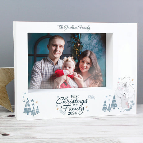 Personalised Polar Bear Family Christmas Frame: 2 - Photo Frames By Gift Moments