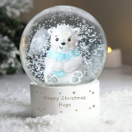 Personalised Polar Bear Snow Globe: 4 - Snow Globes By Gift Moments