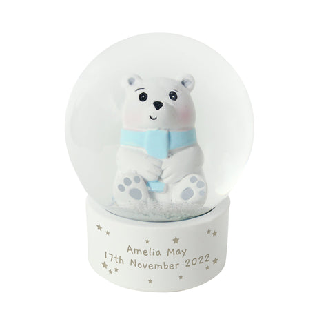 Personalised Polar Bear Snow Globe: 3 - Snow Globes By Gift Moments