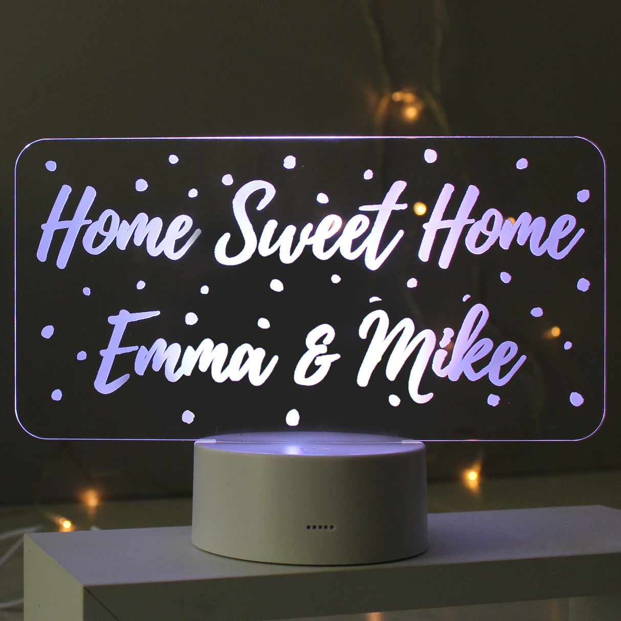 Personalised Colour Changing Polka-dot Night Light: 1 - LED Lighting By Gift Moments