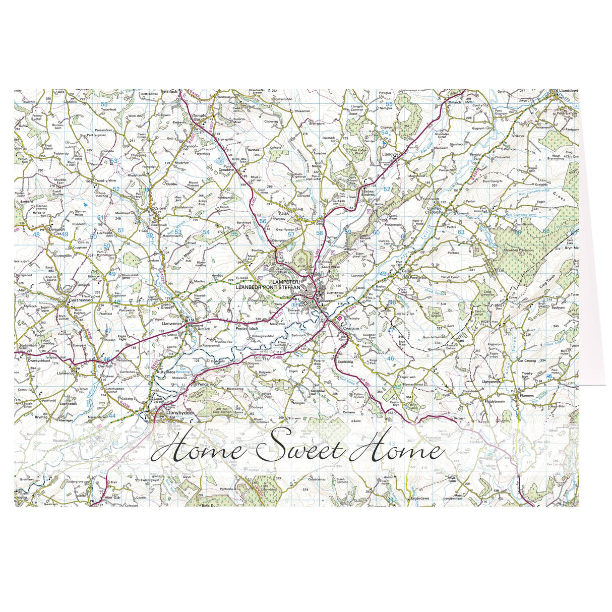 Personalised UK Map Card: 3 - Greeting Cards By Gift Moments