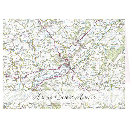 Personalised UK Map Card: 3 - Greeting Cards By Gift Moments