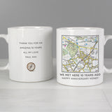 Personalised Map Compass Mug: 6 - Mugs By Gift Moments