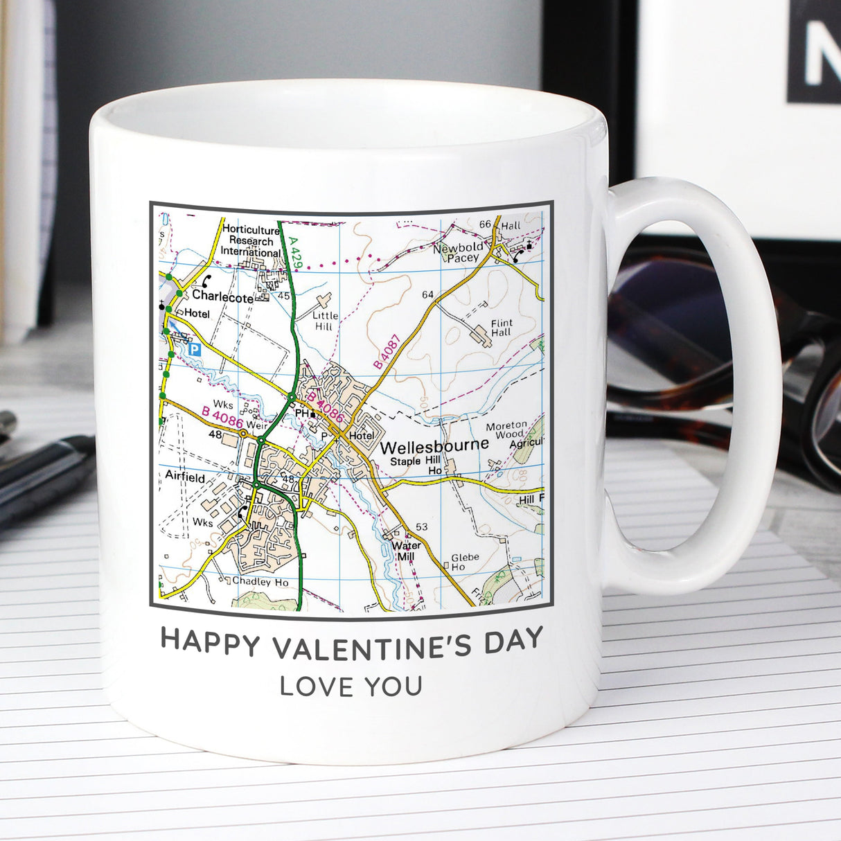 Personalised Map Compass Mug: 1 - Mugs By Gift Moments