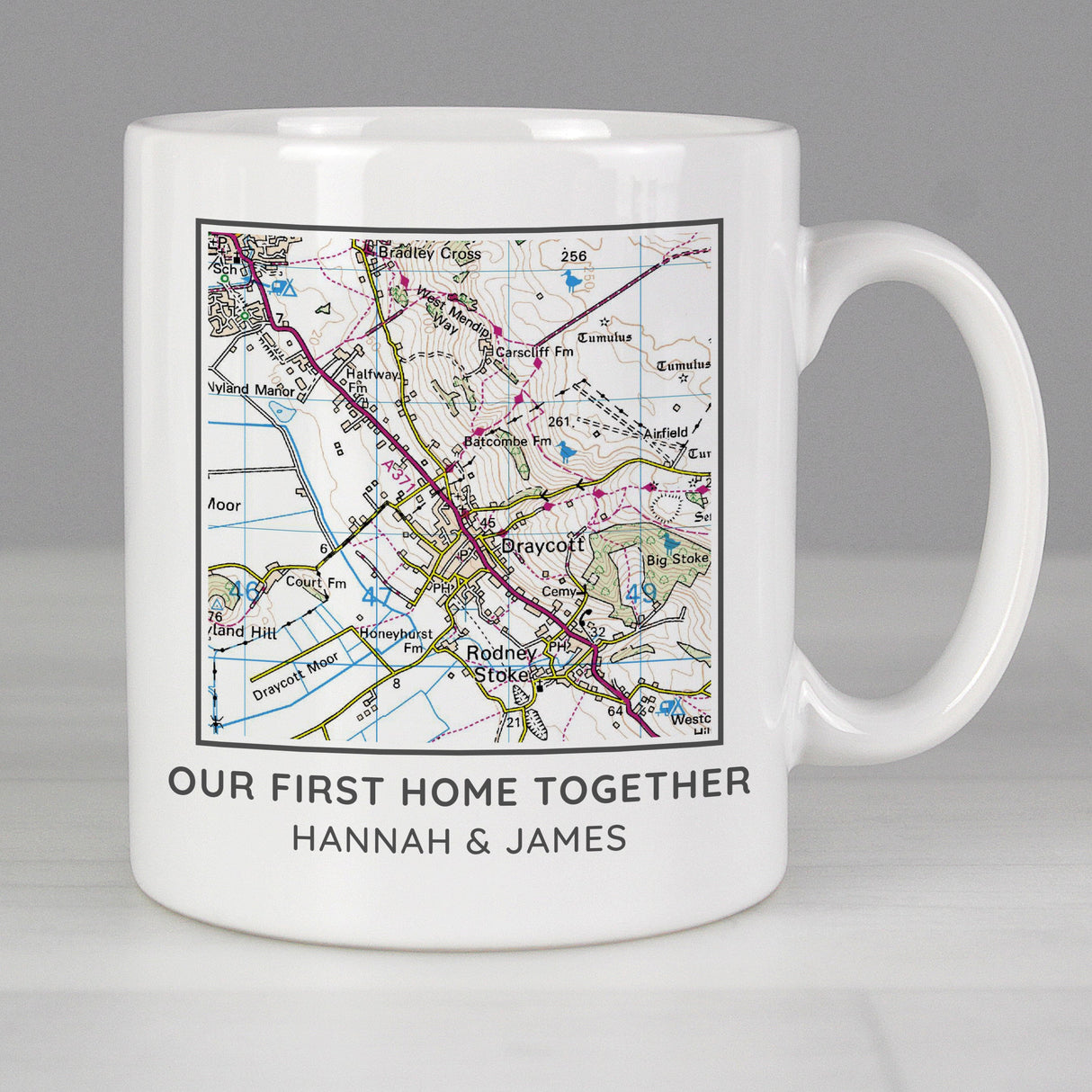 Personalised Map Compass Mug: 3 - Mugs By Gift Moments