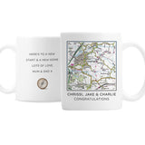 Personalised Map Compass Mug: 4 - Mugs By Gift Moments