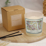 Personalised Map Compass Scented Jar Candle: 3 - Candles By Gift Moments