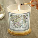 Personalised Map Compass Scented Jar Candle: 2 - Candles By Gift Moments