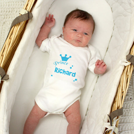 Personalised Prince Baby Vest for Newborns: 1 - Baby Clothing By Gift Moments