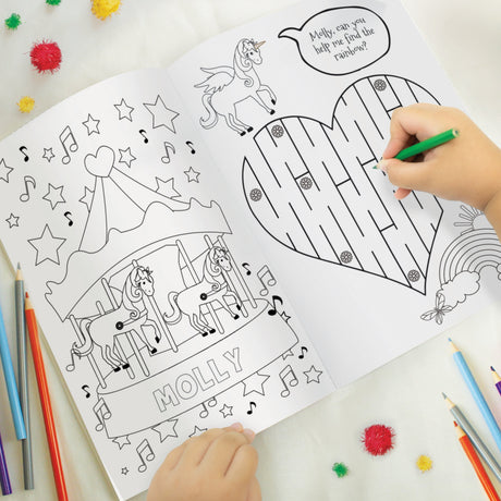 Personalised Princess & Unicorn Colouring Set: 4 - Books By Gift Moments