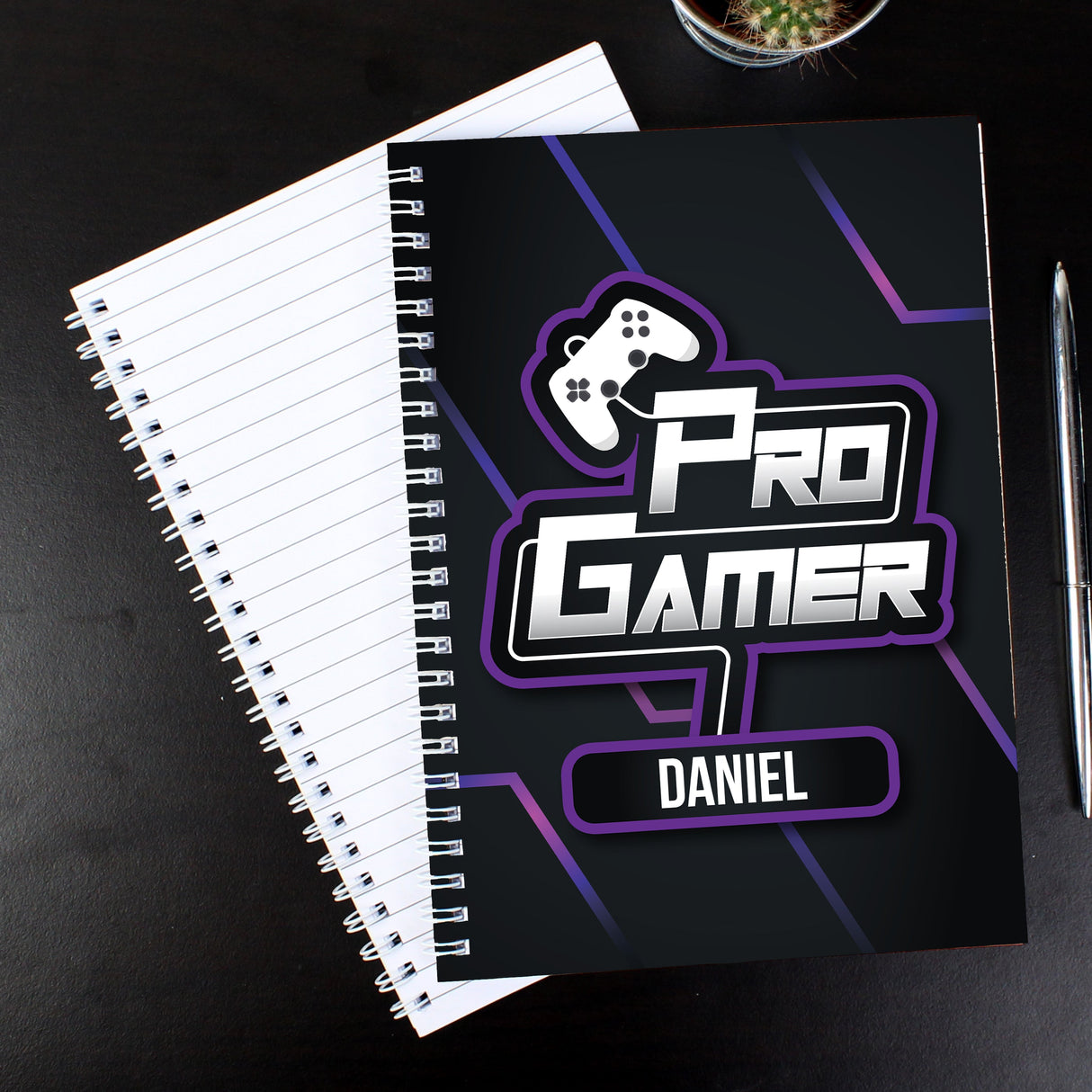 Personalised Pro Gamer A5 Notebook: 4 - Notebooks By Gift Moments