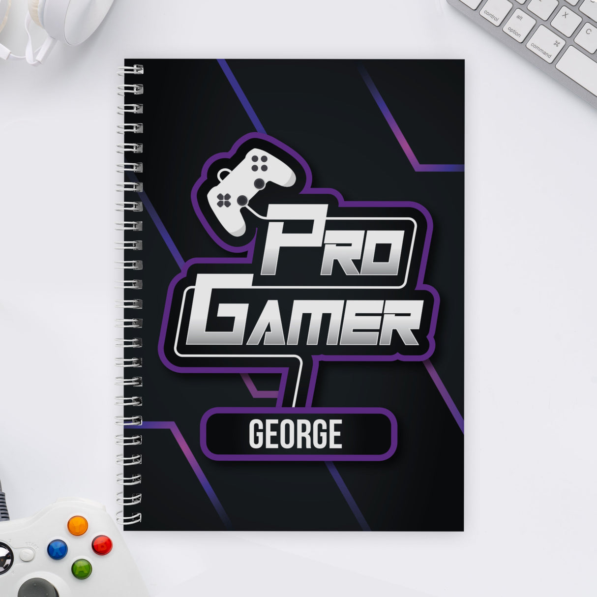 Personalised Pro Gamer A5 Notebook: 1 - Notebooks By Gift Moments