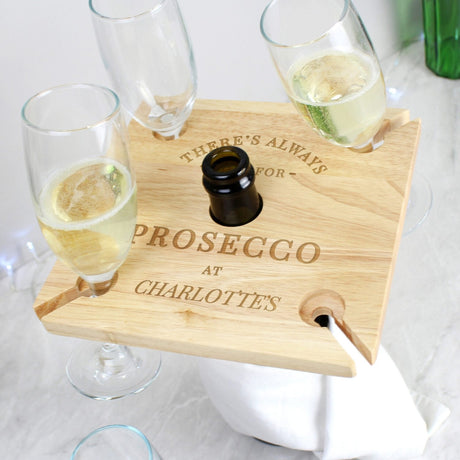 Personalised Prosecco Holder with Flute Stand: 1 - Barware By Gift Moments