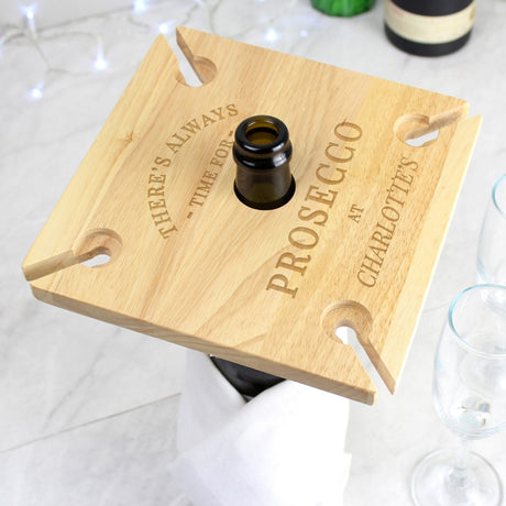 Personalised Prosecco Holder with Flute Stand: 4 - Barware By Gift Moments