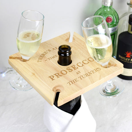 Personalised Prosecco Holder with Flute Stand: 2 - Barware By Gift Moments