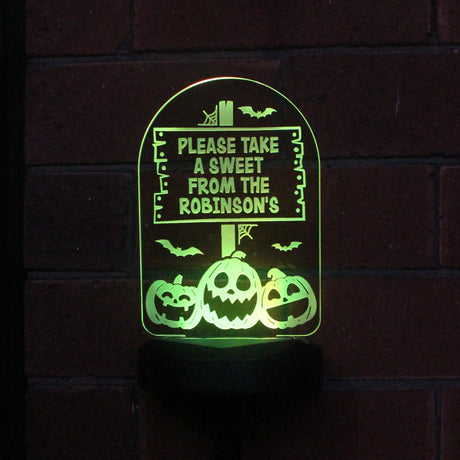 Personalised Halloween Pumpkin Patch Solar Light: 2 - Solar Lights By Gift Moments