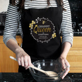 Personalised Queen Bee Black Apron: 2 - Aprons By Gift Moments