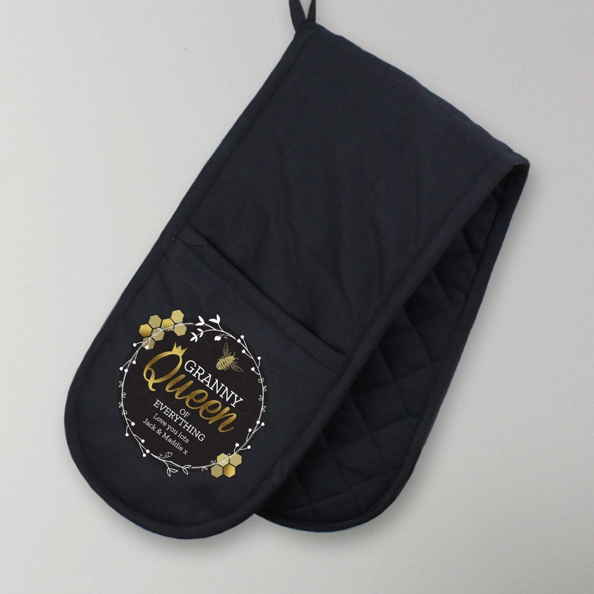 Personalised Queen Bee Oven Gloves: 2 - Oven Gloves By Gift Moments