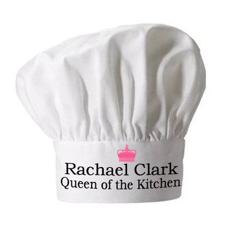 Personalised Queen of the Kitchen Chef Hat: 4 - Chef Hats By Gift Moments